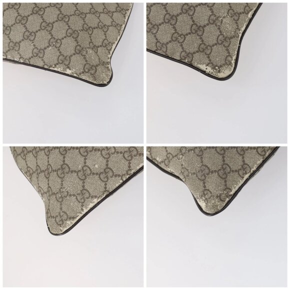 GUCCI GG Supreme Shoulder Bag PVC Beige Silver 141626 Auth 146723 - Picture 15 of 16